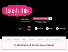 Tablet Screenshot of blushthissalon.com